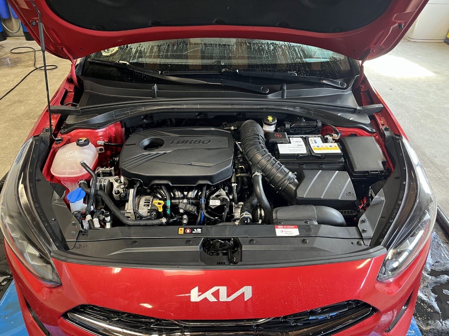 motorrum efter motorvask